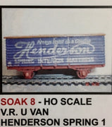 SOAK 8 - U VAN SOAK #8 Decal Vic, Rail "HENDERSON SPRINGS" HO