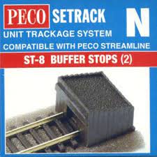 Peco N: ST-8 Setrack TRACK BUFFER BALLEST TYPE