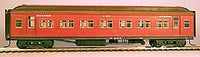 Steam Era Models - R16 BW PASSENGER CAR KIT (THE PICTURE IS THE FINISHED MODEL)