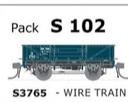 S Wagon  - S 102 - ( S3765 ) single WAGON with DISC WHEELS, NO BUFFERS,  WIRE TRAIN TRAFFIC Single PACK. AUSTRAINS NEO
