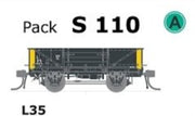 S Wagon  - S 110 - ( L35 ) single WAGON with DISC WHEELS, NO BUFFERS Single PACK.