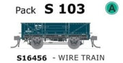 S Wagon - S 103 - ( S16456 ) single WAGON with DISC WHEELS, NO BUFFERS,  WIRE TRAIN TRAFFIC Single PACK. AUSTRAINS NEO