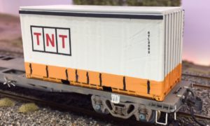 Con012 - In Front Models -  TNT- (20ft Tautliner Container kit with decal (1) by  HO