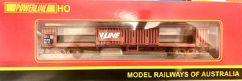 RKUX-52E Slab Steel Bogie Open Wagon (No Doors) V/Line HO Scale PD-611C Powerline Models
