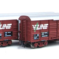On Track Models - VLEX-12 - VICTORIAN 56' LOUVRE VAN- V/LINE WITH NEWS LOGO
