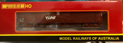 VOCX-290N PLM-PD603B290 Powerline  Bogie Open Wagon V/LINE Red HO Scale. 