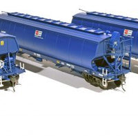 WGS02 Southern Rail : WGSY AWB VIC & SA GRAIN HOPPER DARK BLUE AS BUILT c. 2010 to 2024 | 3 PACK set,