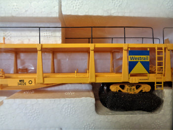 AUTO CAR CARRIER single wagon from Pk10: WAGR / WESTRAIL: YELLOW CODE WMX34024. Casula Hobbies Model Railways: RTR models.