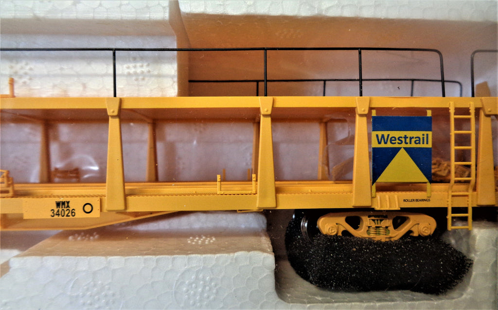 AUTO CAR CARRIER single wagon from Pk10: WAGR / WESTRAIL: YELLOW CODE WMX34026. Casula Hobbies Model Railways: RTR models.