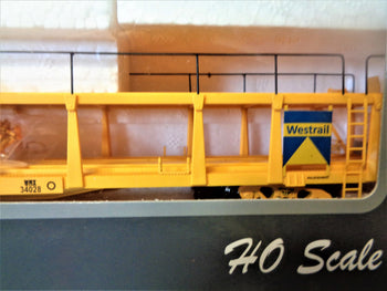 AUTO CAR CARRIER single wagon from Pk10: WAGR / WESTRAIL: YELLOW CODE WMX34028. Casula Hobbies Model Railways: RTR models.