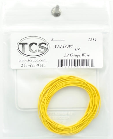 TCS #1211 : 10ft 32awg - Yellow Wire