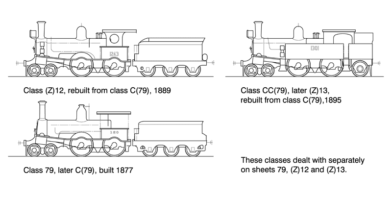 Class Z12 4-4-0 HO Data Sheet drawing NSWGR locomotive