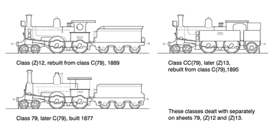 Class Z12 4-4-0 HO Data Sheet drawing NSWGR locomotive