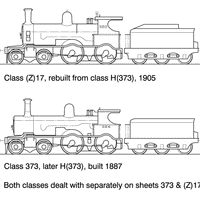 Class Z17 4-4-0 HO Data Sheet drawing NSWGR locomotive