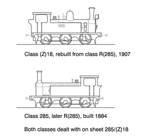 Class Z18 HO Data Sheet drawing NSWGR locomotive