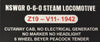 V11 Loco 1942 -Z19 - DC, Cut-A-Way Cab Black with painted white handrails - NO ELECTRICAL GEN, HEADLIGHT, MARKER LIGHTS, with Beyer Peacock 6 Wheel Tender, Casula Hobbies Model Railways. RTR.
