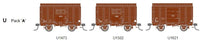 SDS Models: Victorian Railways: U Van: Series III: 18' U Vans - 1467 to 1796:  Pack A