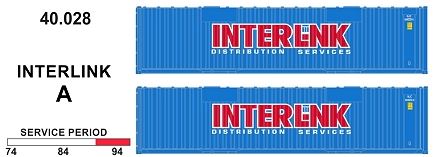 SDS Models:40' Jumbo Containers: Twin Packs: Interlink pkA : 40.028