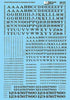 MICROSCALE 90122 HO Scale Alphabets & Numbers - Stencil Railroad Roman -- Black 16', 12', 8', 6', 4