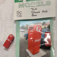 SC02P "Australia Post" Post Boxes (Modern-Tall) (1) Painted Red HO. - AM Models :