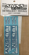 SOAK 256 HO DECAL - ANSETT CONTAINER