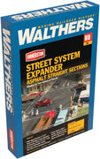 Street System Expander Asphalt straight sections  #933-3195 HO Walthers: