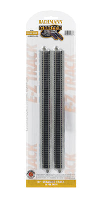 Bachmann N Scale - 10 inch STRAIGHT TRACK with NICKEL SILCER RAILS - 6 PER CARD #44815 (THOMAS N SCALE TRACK )
