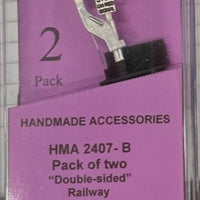 HMA 2407-B  pack of two ' Double Sided Railway Crossing Lights with Opposite side Boom Gates' for a 4 Gate crossing HO/OO Scale
