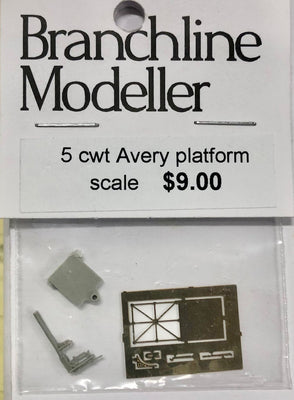 Rail Central: Branchline modeller 5 cwt Avery Platform Scale etch kit.