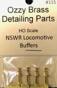 #115 : N.S.W.G.R. Steam Locomotive Buffers (4) - Ozzy Brass Detailing Parts