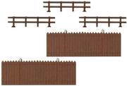 BUSCH - Wood Fence - Kit (Plastic) -- 8 Board & 6 Wood Rail Sections (HO SCALE)