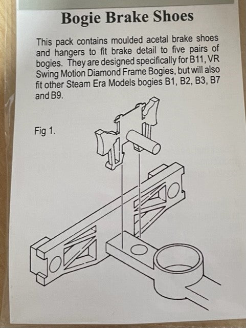 Steam Era Models -C19 - Bogie Brake Shoes (for 5 Wagons)