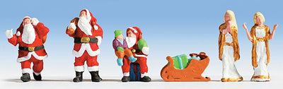 SceneMaster - Christmas Figures PKG(6)  (HO scale)