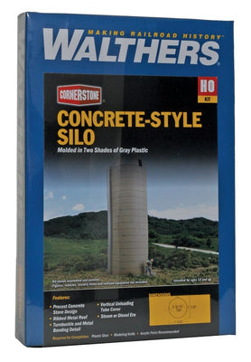WALTHERS: Concrete-Style Silo -- Kit - 1-5/8