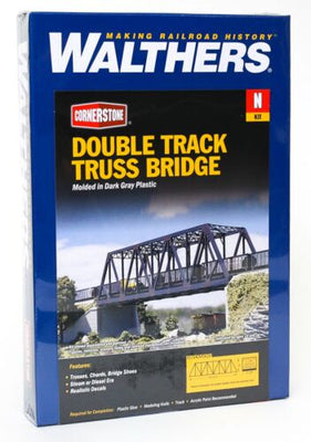Walthers: Double-Track Truss Bridge -- Kit - 10 x 2-3/4 x 2-3/4
