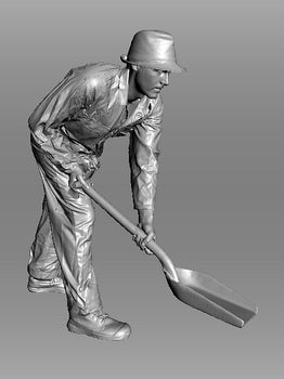 Andlan Models -UNPAINTED  Fireman Shovelling HO Scale (F10-87)
