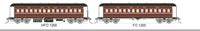 FO 011 AUSTRAINS NEO : End Platform Car Set 94A Pack of 2 cars with Mansard Roof - Indian Red