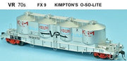 SDS Models: Victorian Railways: FX / VPFX: Bulk Flour Wagon: VR 70's: Single Pack FX9 Kimpton's