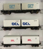 Pre Owned - GME 1 - Three GME Flat Container Wagon each with 2 x 20' ft Containers - Austrains Models