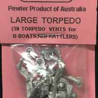 Kerroby Models - HD 58 -Large Torpedo (30 Torpedo Vents for U-Boats, Red Rattlers)