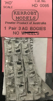 Kerroby Models - HD 85 - 1 Pair 3 AG Bogies NO WHEELS
