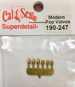 CAL-SCALE 190-247 HO Modern Pop Valves  steam locomotives Brass Casting.*