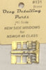 48 class #131 SIDE CAB WINDOW for NSWGR 48 CLASS DIESEL LOCOMOTIVE Ozzy Brass Detailing Parts:  #131