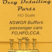 Buffers #102 for FO 2nd Class & BI 1st Class Passenger Cars of NSWR Ozzy Brass #102