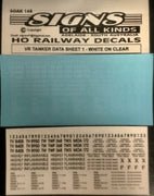 168 SOAK TANKER DATA White on clear Sheet 1. DECAL HO