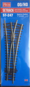 Peco: ST-247 HO CODE 100 MEDIUM RADIUS "Y" TURNOUT POINT HO