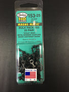 # 153-25 pair bulk pack 25 pair scale head metal whisker couplers short centerset shank.