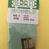 AM Models : WG01 (HO) NSWGR Wagon Number Plater