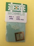 AM Models : WG01 (HO) NSWGR Wagon Number Plater