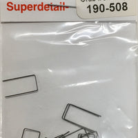 CAL-SCALE 190-508 HO Straight Grab IRONS (pkg 20).*